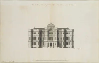 Ein nicht ausgeführter Entwurf für die Nordostfront von Findlater Castle, für den Earl of Seafield, 1789